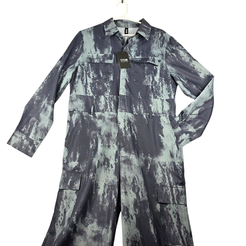 NWT Stylewe Full Zip Gray Jumpsuit